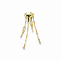 Gold Dripping Paint Chain Ear Cuff