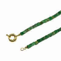 Natural Gemstone Necklace With Interchangeable Donut Lock And 14k Gold Filled Clasp