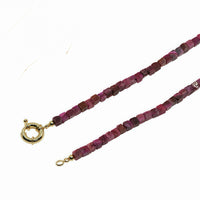 Natural Gemstone Necklace With Interchangeable Donut Lock And 14k Gold Filled Clasp