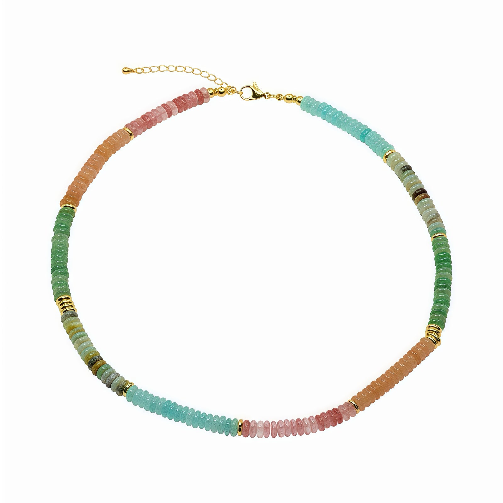 Natural Gemstone Beaded Necklace Collection With 14k Gold Filled Details