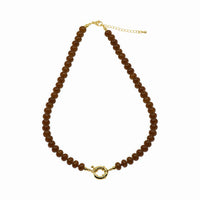Natural Gemstone Necklace With 14k Gold Filled Donut Clasp