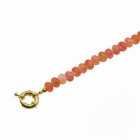 Natural Gemstone Necklace With 14k Gold Filled Donut Clasp