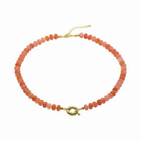 Natural Gemstone Necklace With 14k Gold Filled Donut Clasp