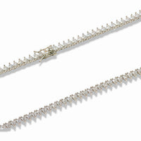 14K Gold-Plated Multicolor 5A Cubic Zirconia Tennis Necklace