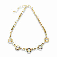 Five-Ring Charm Holder Necklace