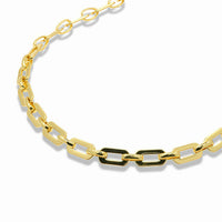 Gold Statement Paperclip Charm Necklace