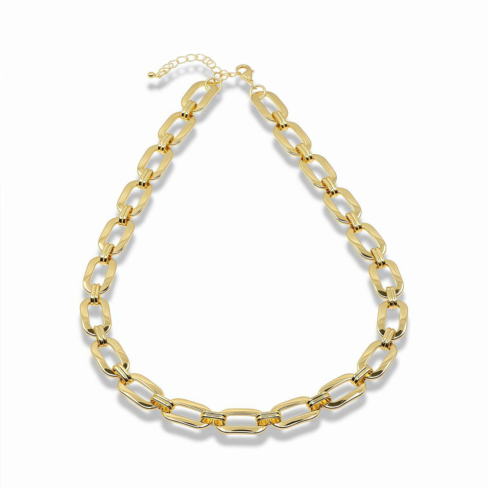 Bold Sculpted Link Necklace