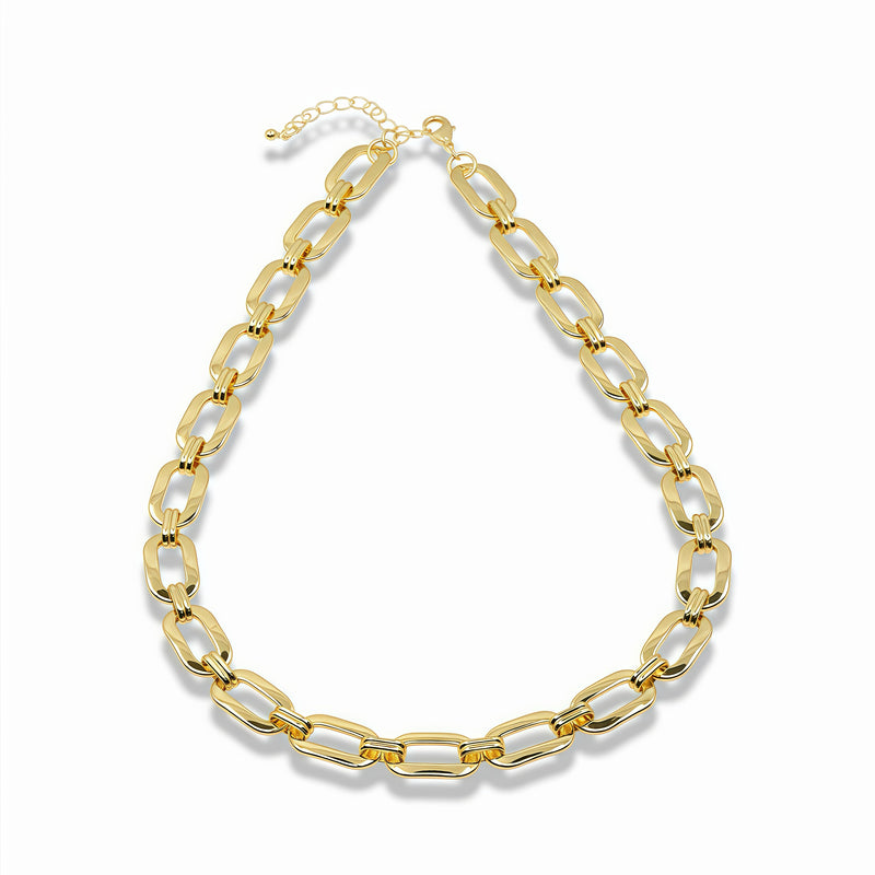 Bold Sculpted Link Necklace
