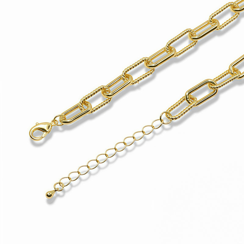Twisted Paperclip Link Necklace