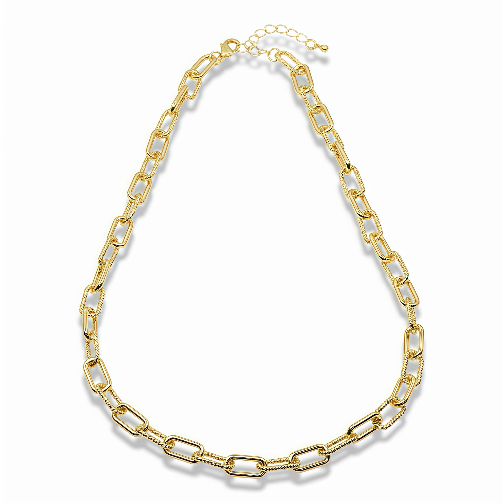 Twisted Paperclip Link Necklace