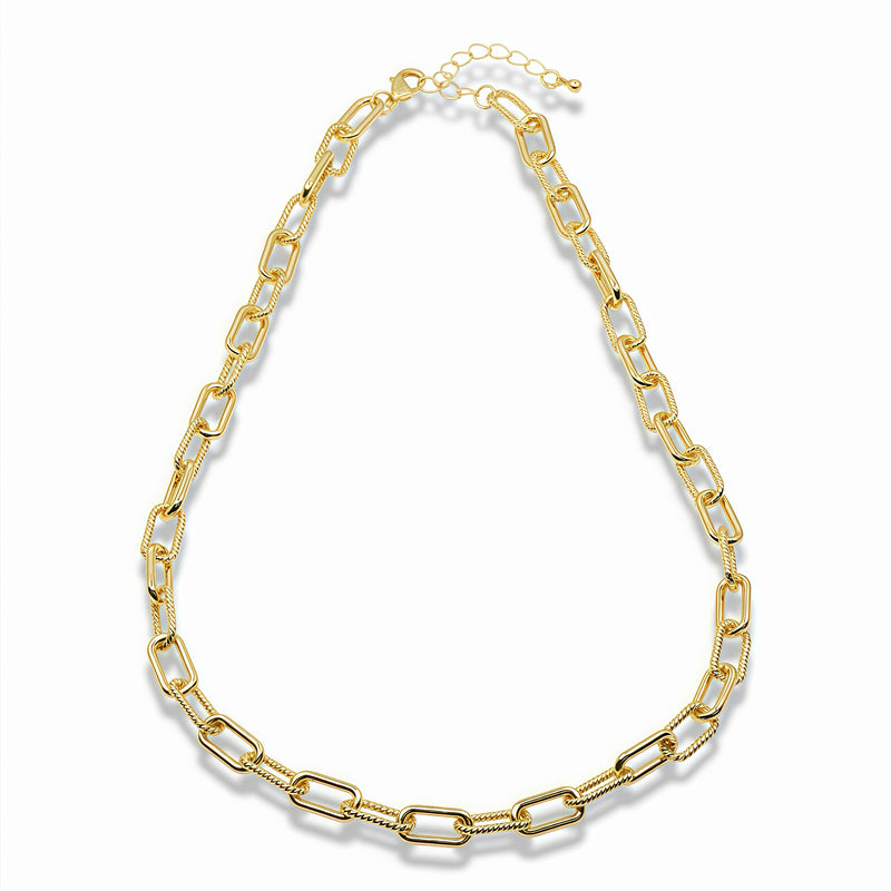 Twisted Paperclip Link Necklace