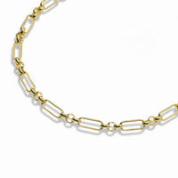 Oval Connector Paperclip Necklace