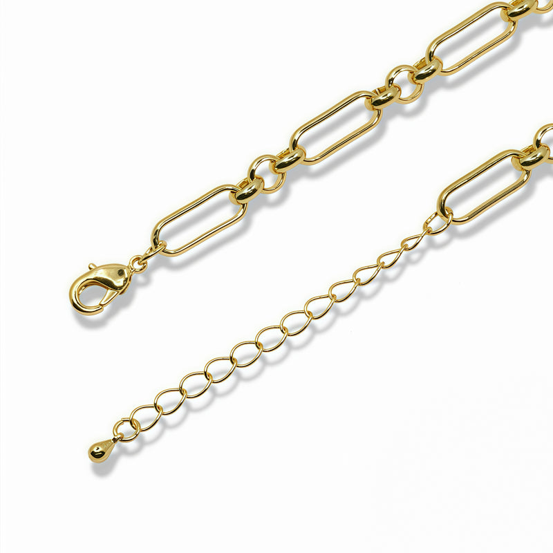 Oval Connector Paperclip Necklace