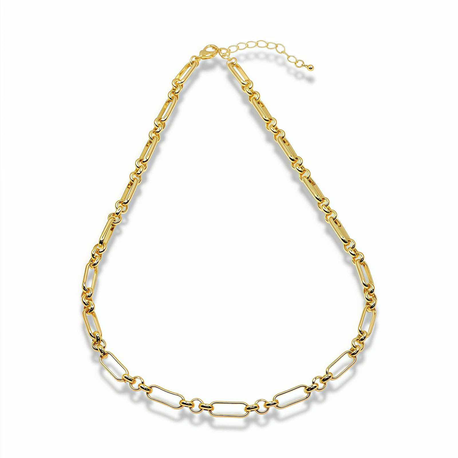 Oval Connector Paperclip Necklace