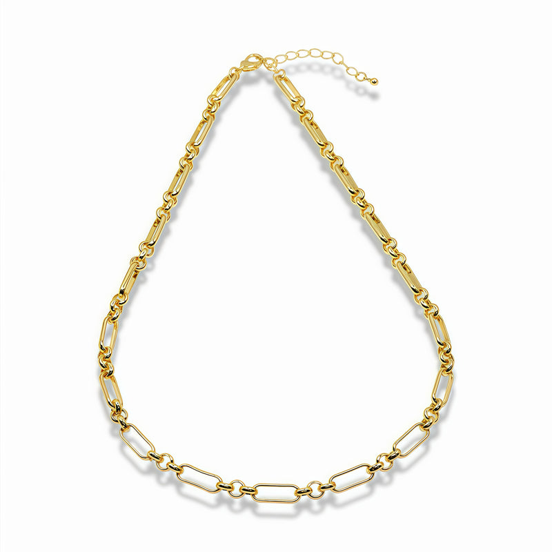 Oval Connector Paperclip Necklace