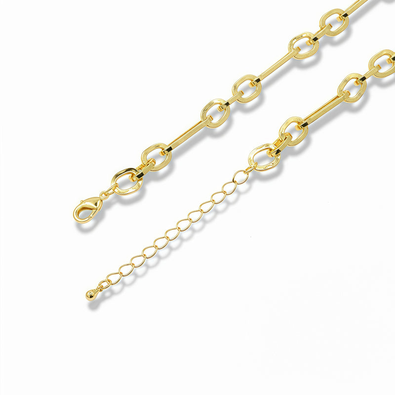 Geometric Paperclip Link Necklace