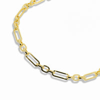 Geometric Paperclip Link Necklace