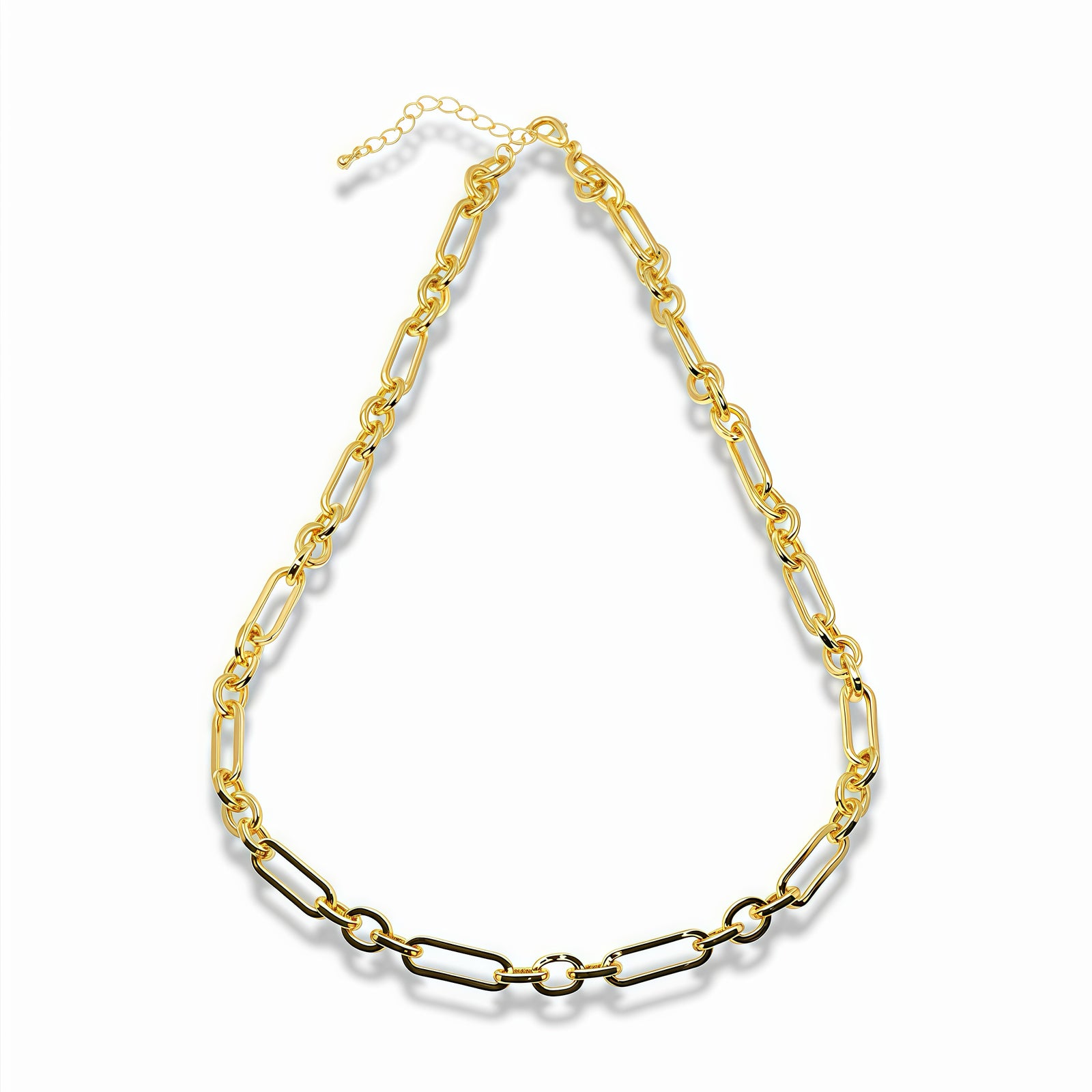 Geometric Paperclip Link Necklace