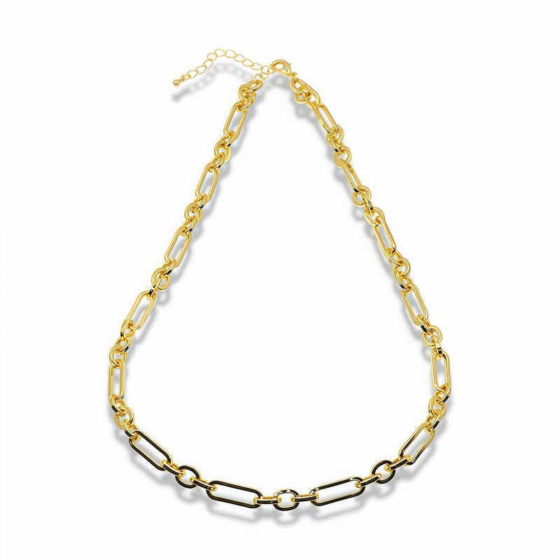 Geometric Paperclip Link Necklace