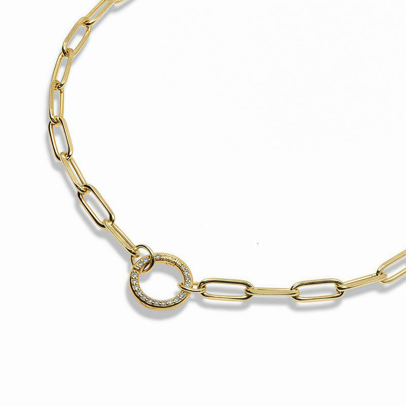 Radiant Circle Link Necklace