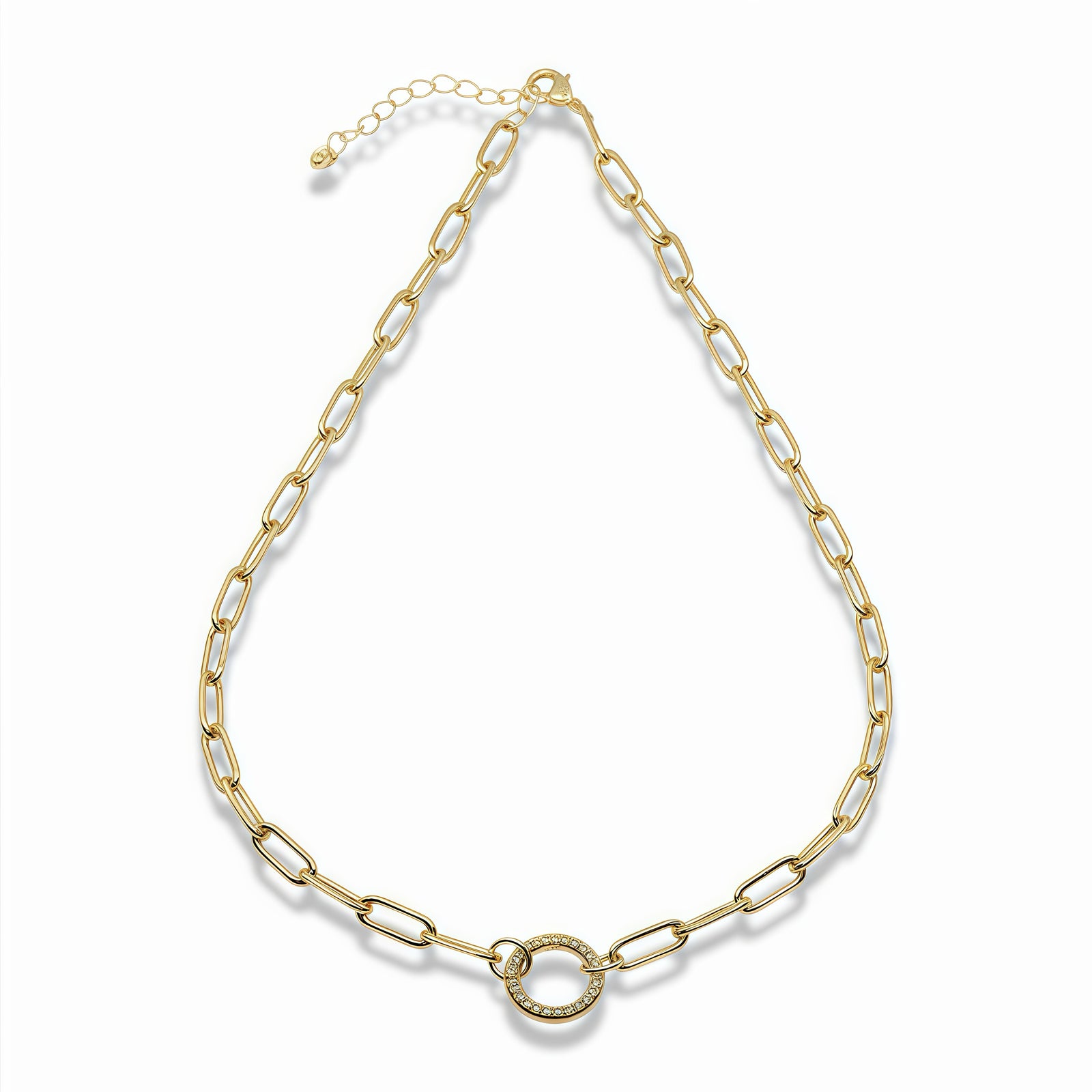 Radiant Circle Link Necklace