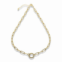 Radiant Circle Link Necklace