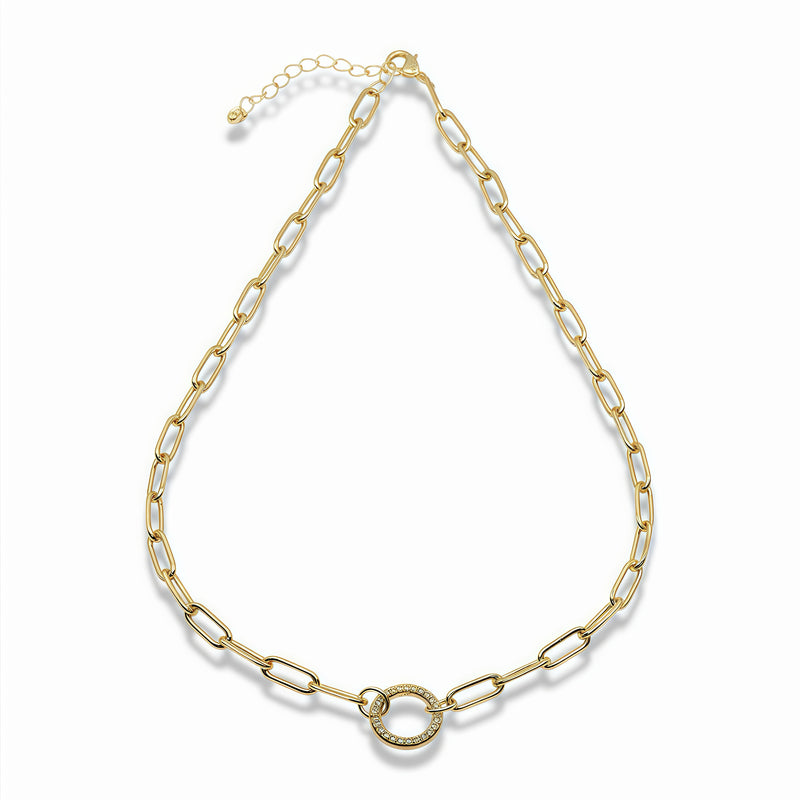 Radiant Circle Link Necklace