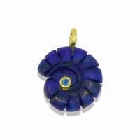 Quartz Sea Shell Pendant With 14k Gold Plated Hook