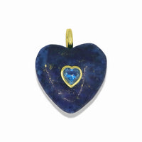 Heart Quartz Pendant With 14k Gold Plated Hook