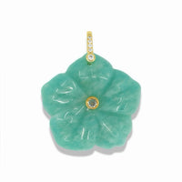 Flower Pendant With 14k Gold Plated Hook