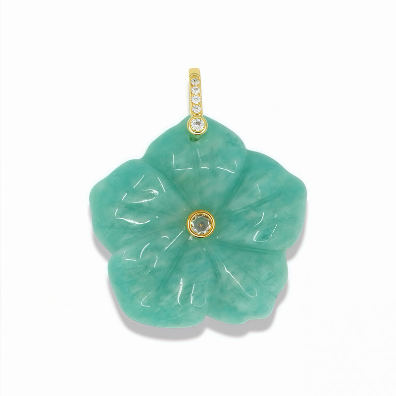 Flower Pendant With 14k Gold Plated Hook