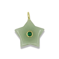 Quartz Star Pendant With 14k Gold Plated Hook