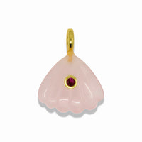 Seashell Pendant With 14k Gold Plated Hook