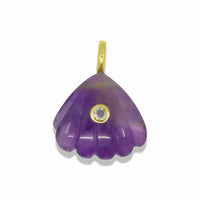Seashell Pendant With 14k Gold Plated Hook