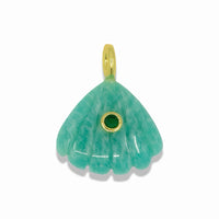 Seashell Pendant With 14k Gold Plated Hook