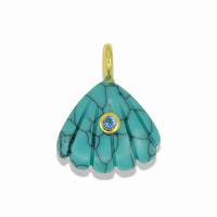 Seashell Pendant With 14k Gold Plated Hook