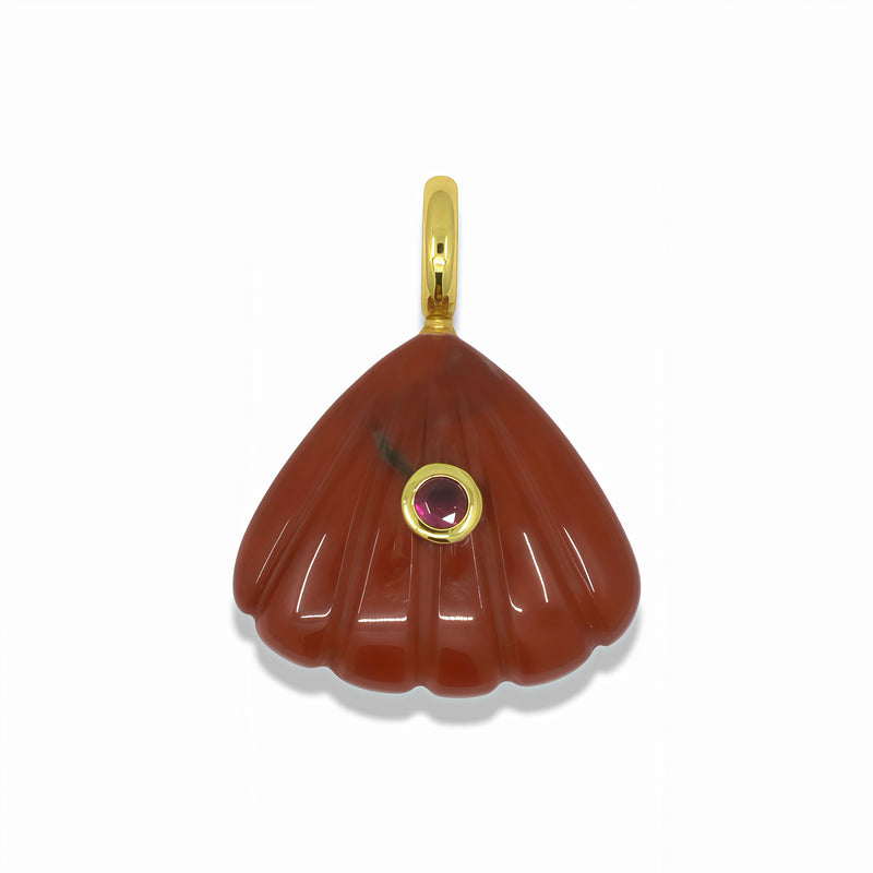 Seashell Pendant With 14k Gold Plated Hook
