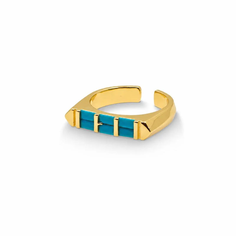 Geometric Baguette Adjustable Ring