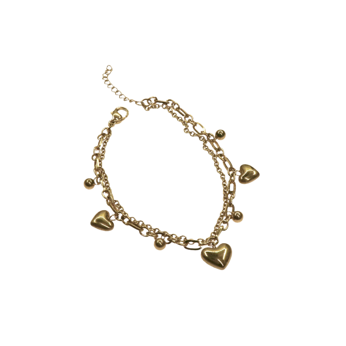STEEL GOLD/SILVER CHARMS BRACELET
