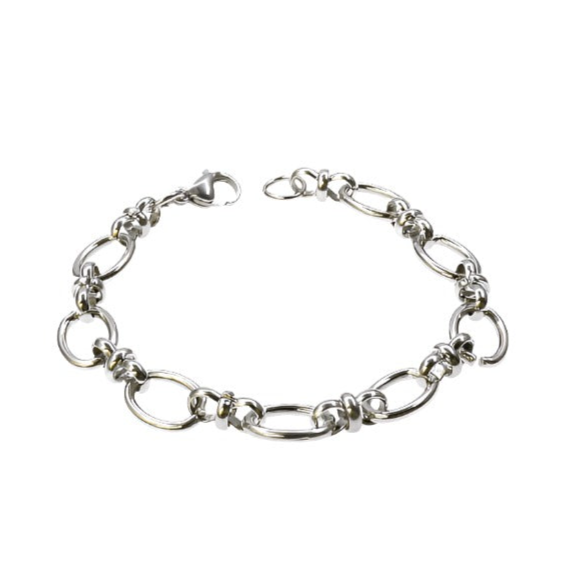 STEEL OVAL LINK BRACELET