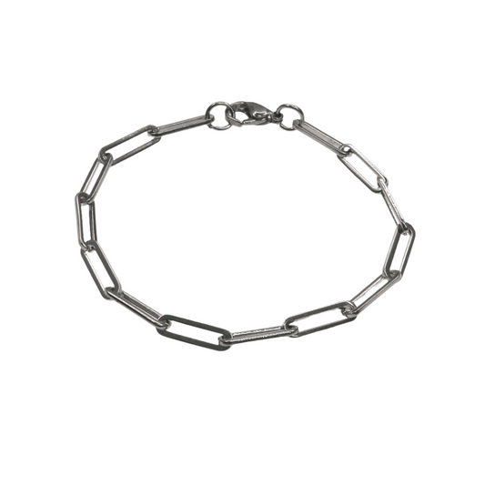 STEEL PAPER CLIP BRACELET