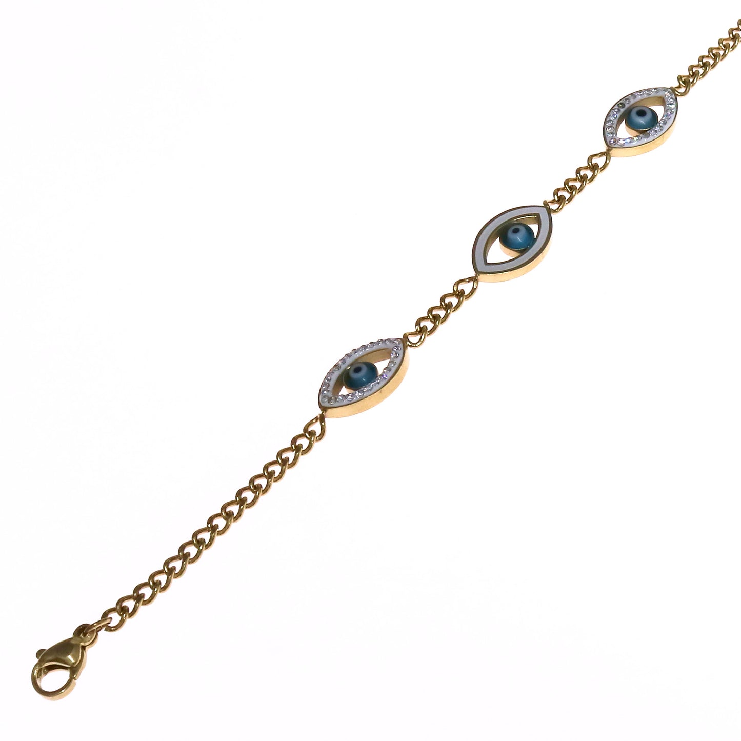 STEEL BLUE EYE BRACELET