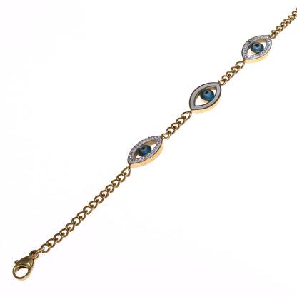 STEEL BLUE EYE BRACELET