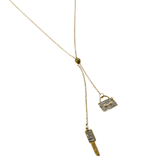 Lock and key necklace