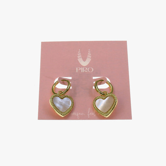 SEASHELL HEART EARRING