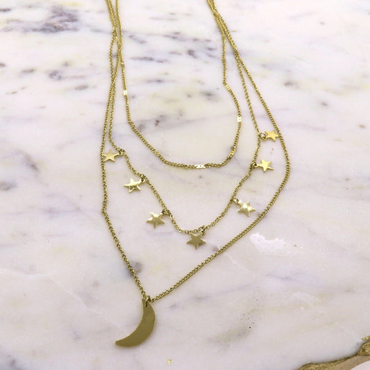MOON STAR LAYERIN CHAIN