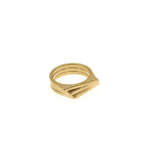 3 ON 1 ABTRAC GOLD RING