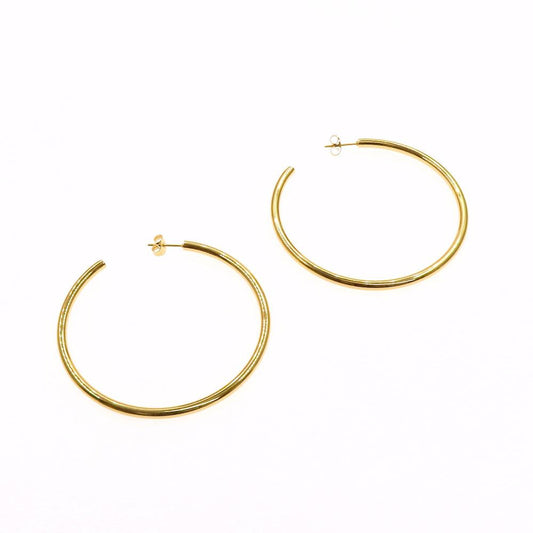 STAINLESS STEEL GOLD CLASSIC HOOP