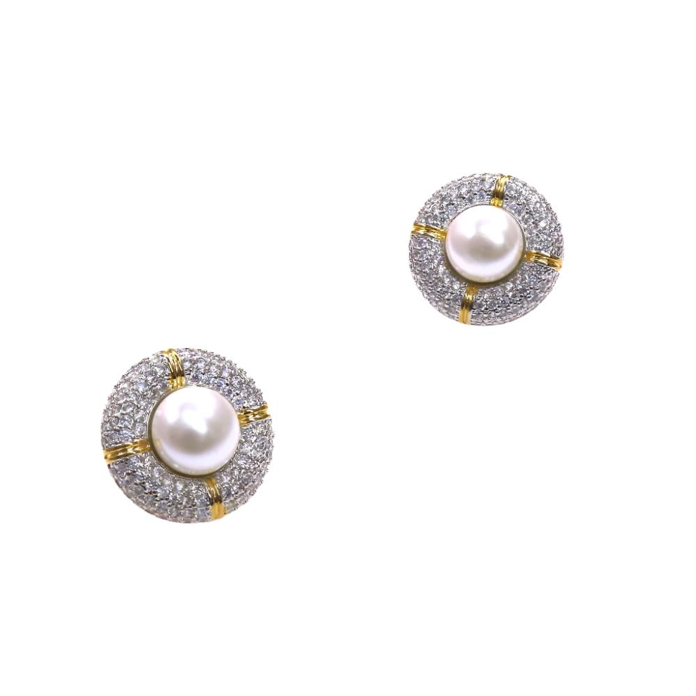 CIRCLE FULL PAVE EARRING