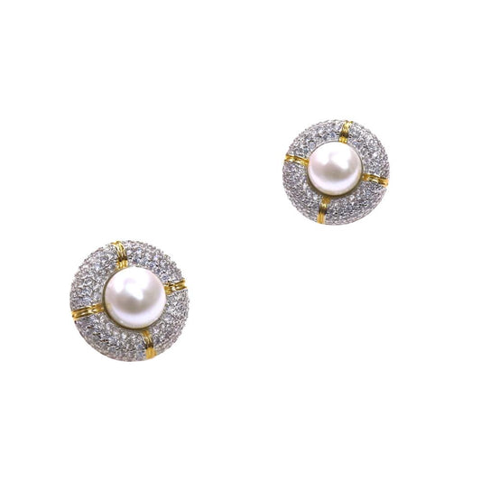 CIRCLE FULL PAVE EARRING